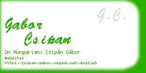 gabor csipan business card