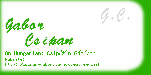 gabor csipan business card